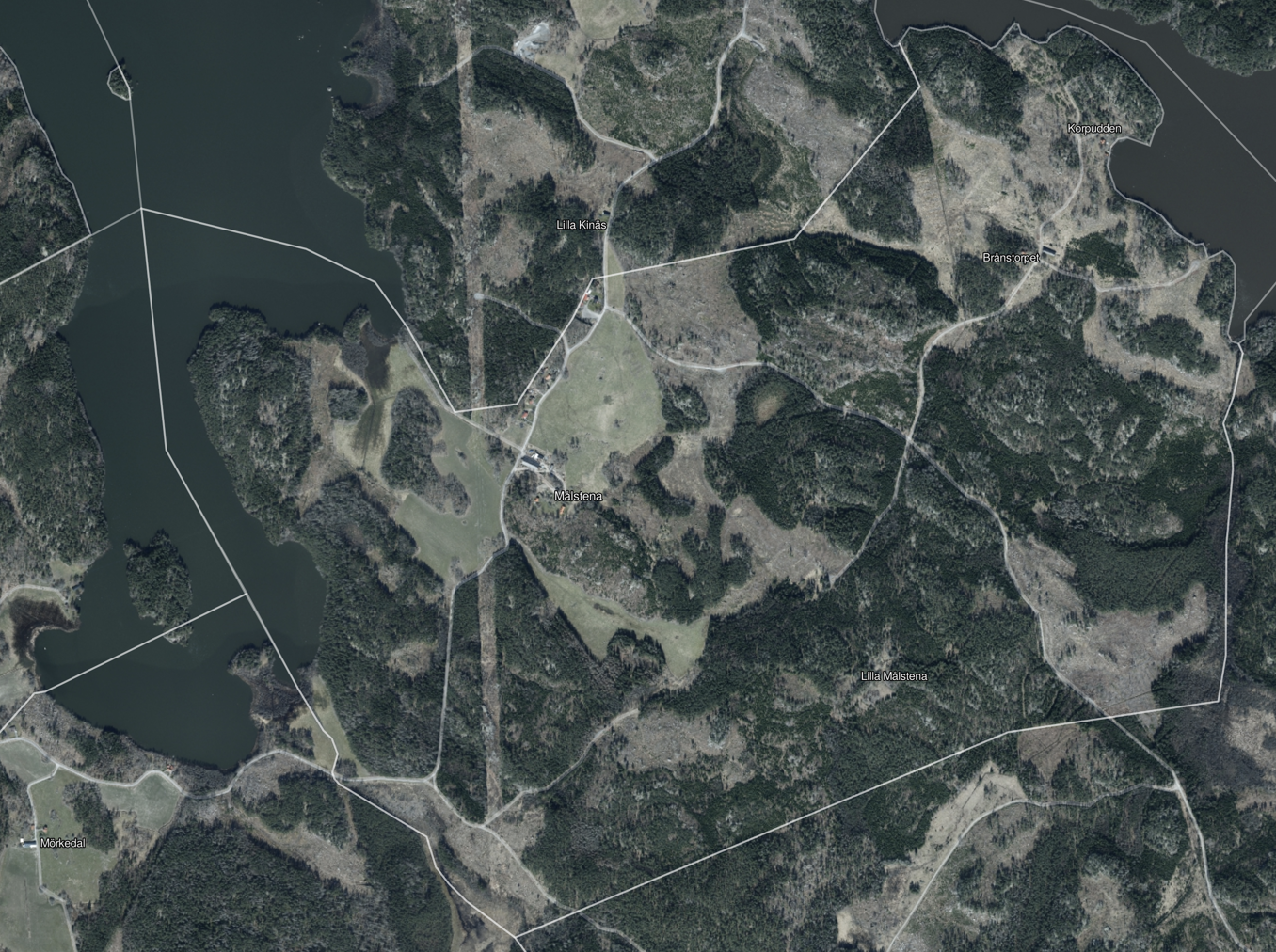 Karta över Målstena Gårds marker